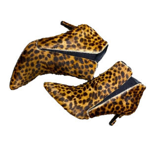 BODEN leather hair-on-hide booties